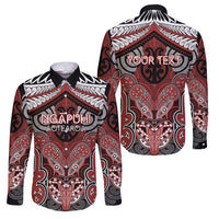 Aotearoa Iwi Ngapuhi Personalised Family Matching Off Shoulder Maxi Dress and Hawaiian Shirt Maori Kowhaiwhai Pattern