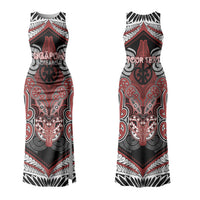 Aotearoa Iwi Ngapuhi Personalised Family Matching Tank Maxi Dress and Hawaiian Shirt Maori Kowhaiwhai Pattern