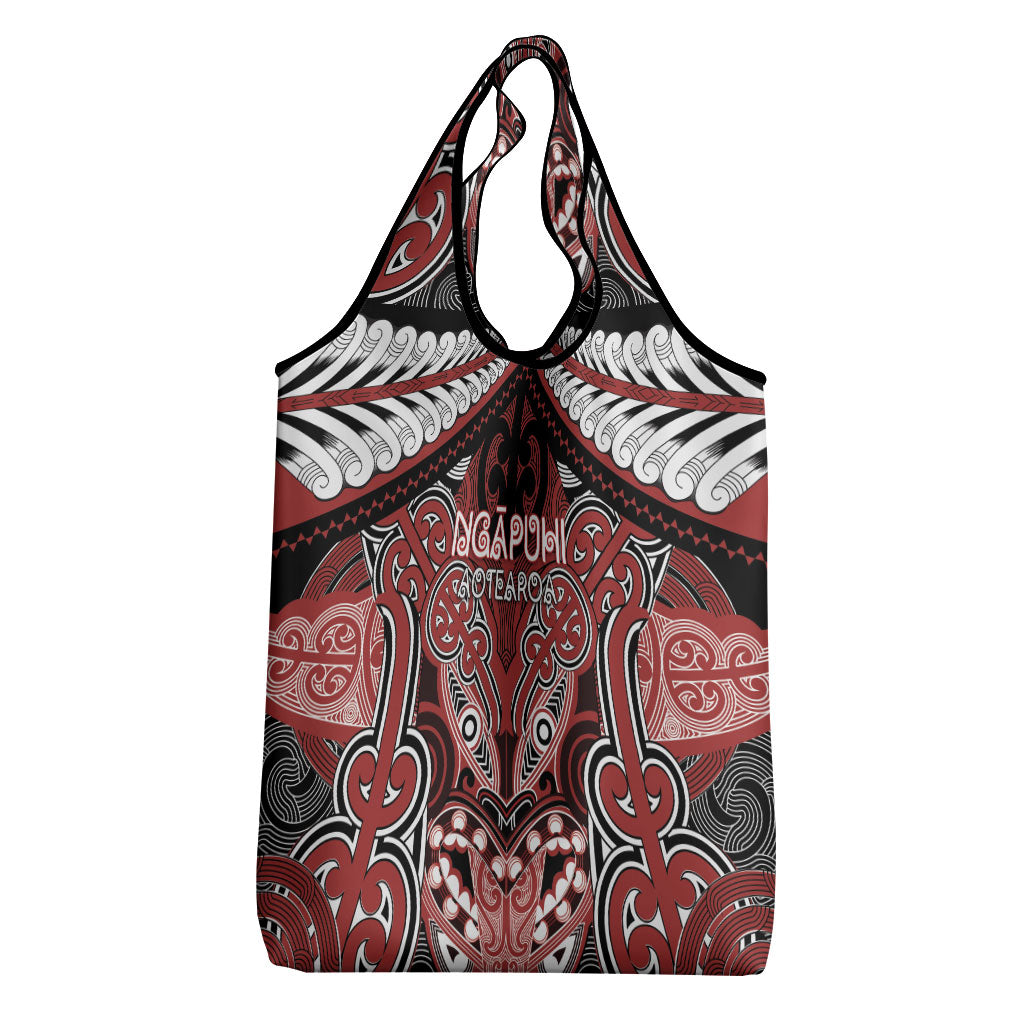Aotearoa Iwi Ngapuhi Grocery Bag Maori Kowhaiwhai Pattern