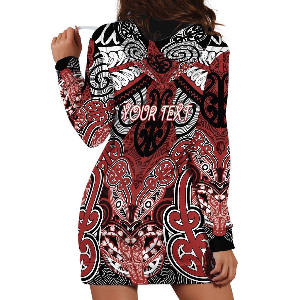 Aotearoa Iwi Ngapuhi Personalised Hoodie Dress Maori Kowhaiwhai Pattern