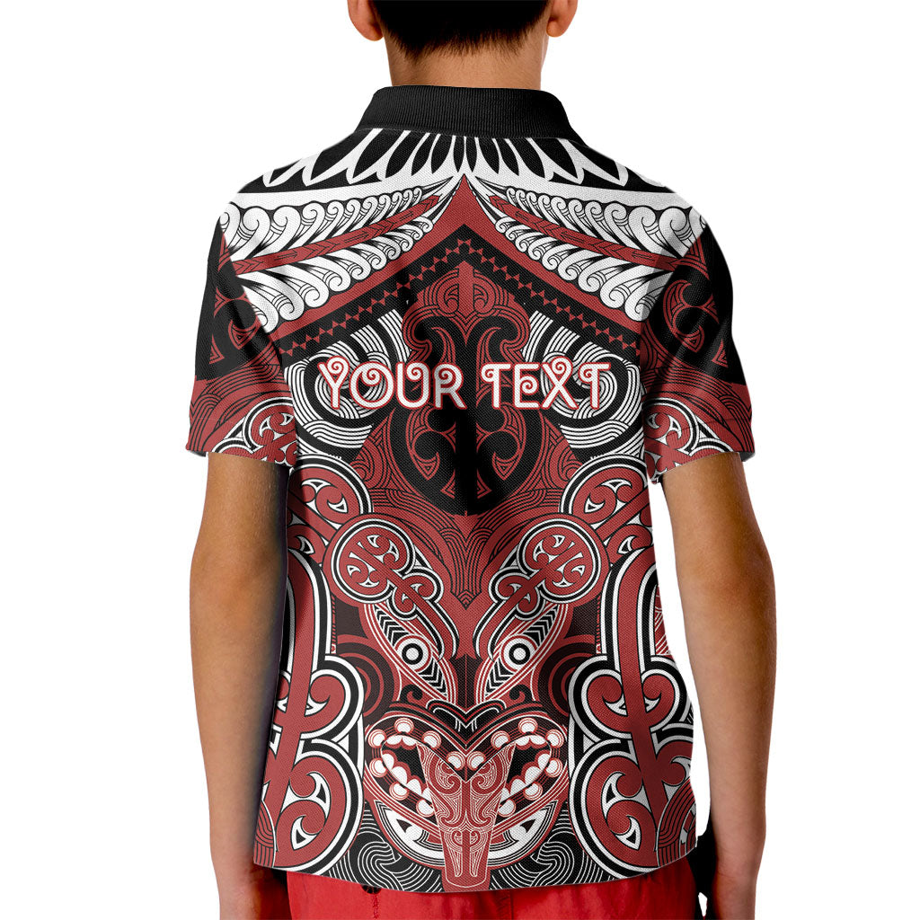 Aotearoa Iwi Ngapuhi Personalised Kid Polo Shirt Maori Kowhaiwhai Pattern