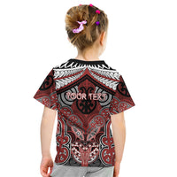Aotearoa Iwi Ngapuhi Personalised Kid T Shirt Maori Kowhaiwhai Pattern