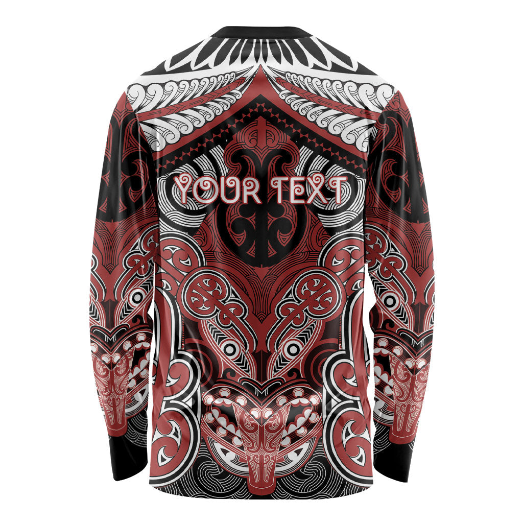 Aotearoa Iwi Ngapuhi Personalised Long Sleeve Shirt Maori Kowhaiwhai Pattern