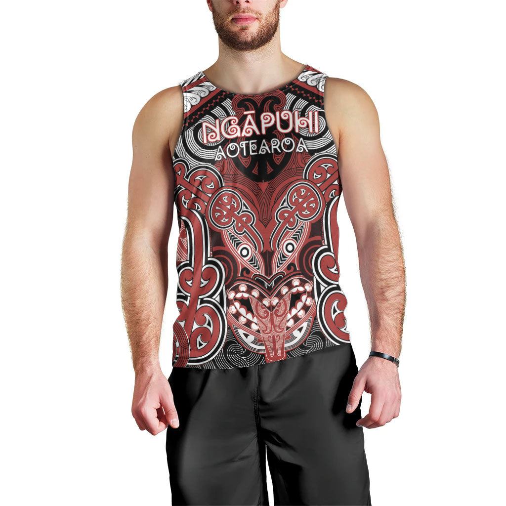 Aotearoa Iwi Ngapuhi Personalised Men Tank Top Maori Kowhaiwhai Pattern