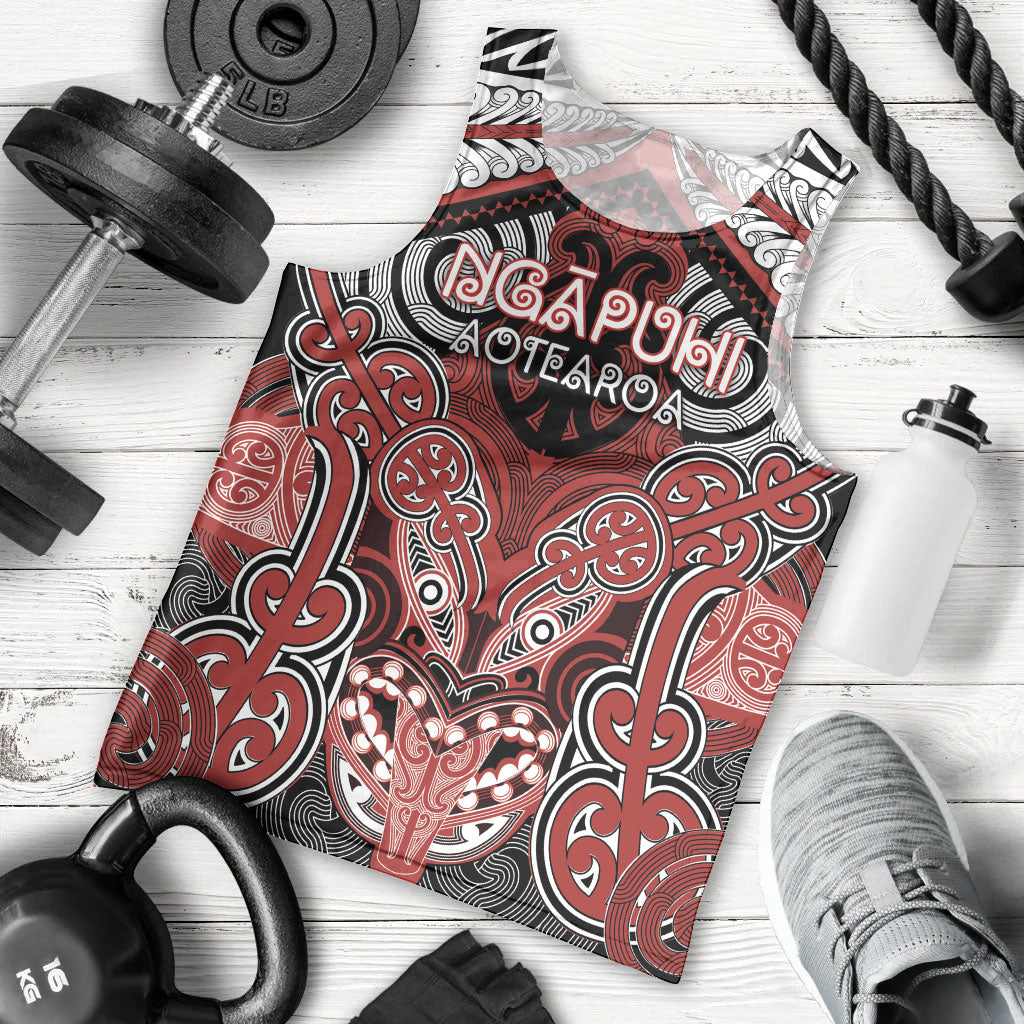Aotearoa Iwi Ngapuhi Personalised Men Tank Top Maori Kowhaiwhai Pattern