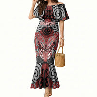 Aotearoa Iwi Ngapuhi Personalised Mermaid Dress Maori Kowhaiwhai Pattern