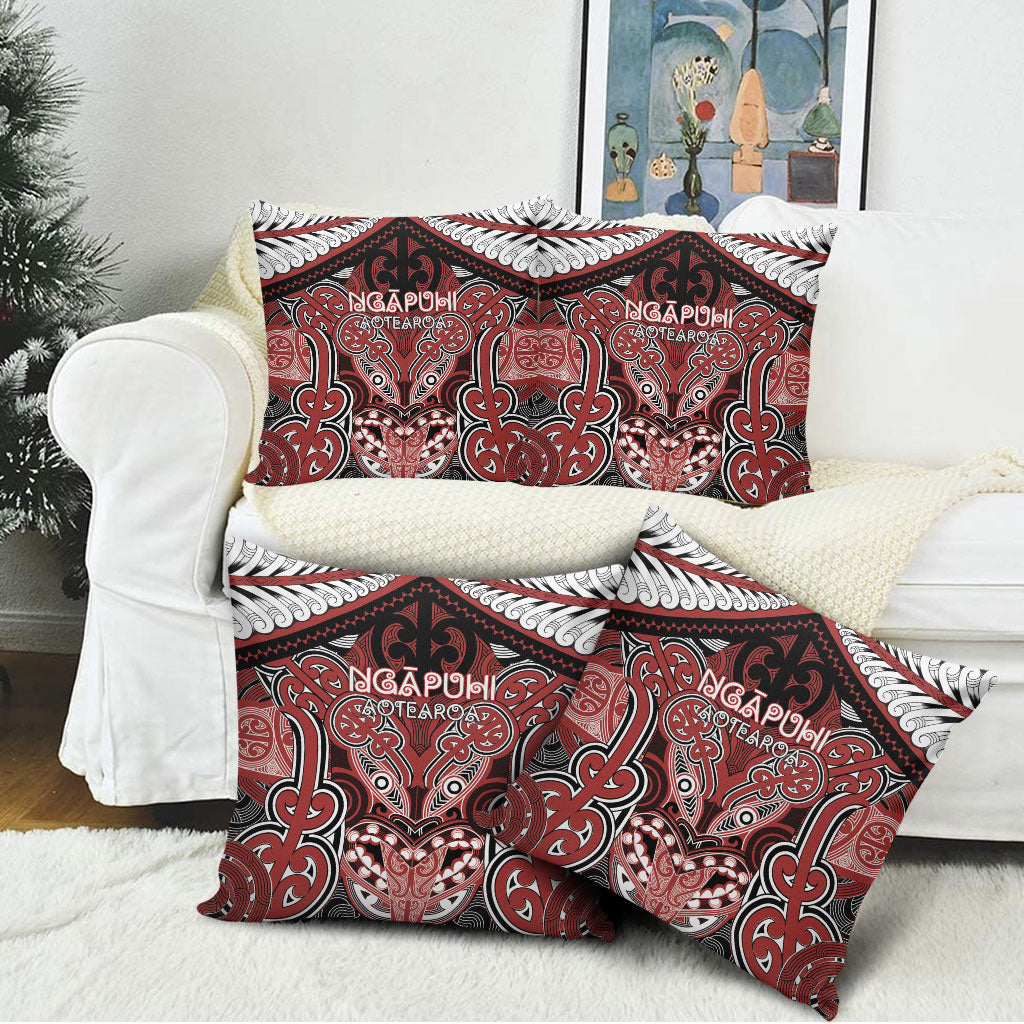 Aotearoa Iwi Ngapuhi Pillow Cover Maori Kowhaiwhai Pattern