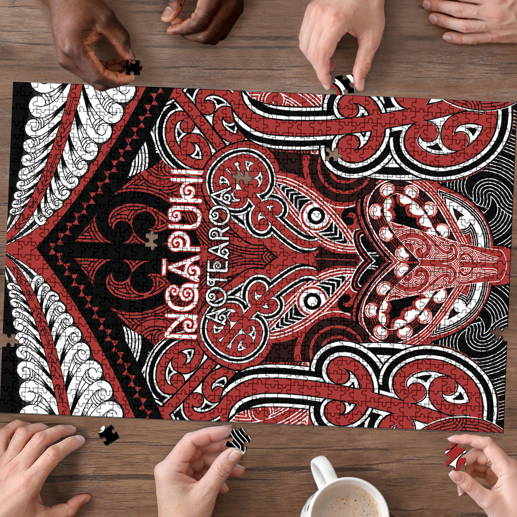Aotearoa Iwi Ngapuhi Puzzle Maori Kowhaiwhai Pattern