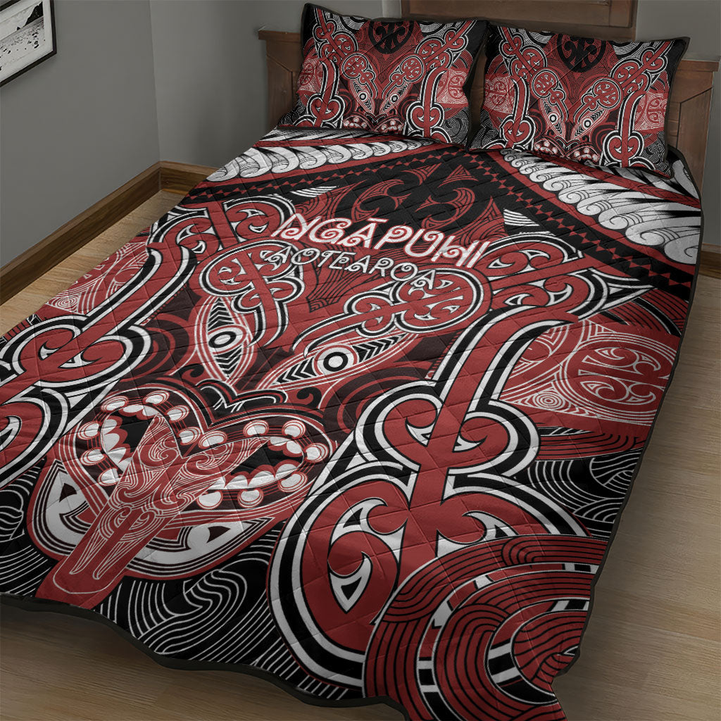 Aotearoa Iwi Ngapuhi Quilt Bed Set Maori Kowhaiwhai Pattern