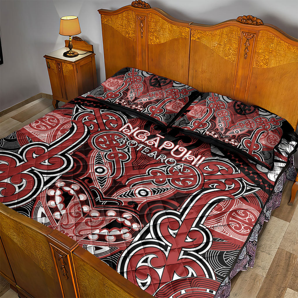 Aotearoa Iwi Ngapuhi Quilt Bed Set Maori Kowhaiwhai Pattern