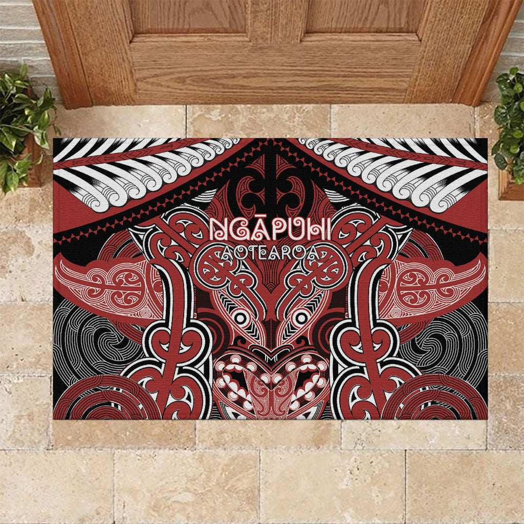 Aotearoa Iwi Ngapuhi Rubber Doormat Maori Kowhaiwhai Pattern
