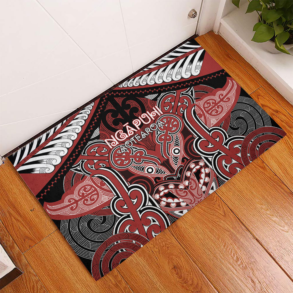 Aotearoa Iwi Ngapuhi Rubber Doormat Maori Kowhaiwhai Pattern