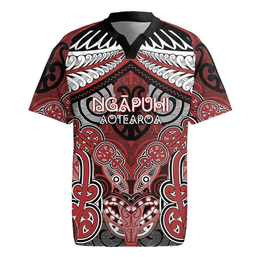 Aotearoa Iwi Ngapuhi Personalised Rugby Jersey Maori Kowhaiwhai Pattern