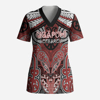 Aotearoa Iwi Ngapuhi Personalised Scrub Top Maori Kowhaiwhai Pattern