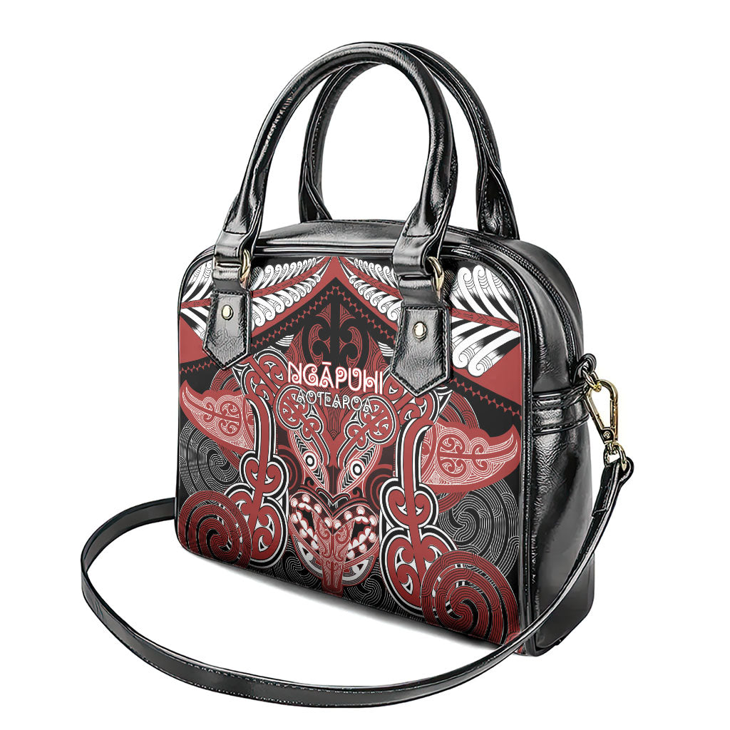 Aotearoa Iwi Ngapuhi Shoulder Handbag Maori Kowhaiwhai Pattern