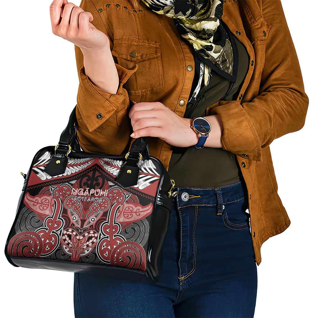 Aotearoa Iwi Ngapuhi Shoulder Handbag Maori Kowhaiwhai Pattern