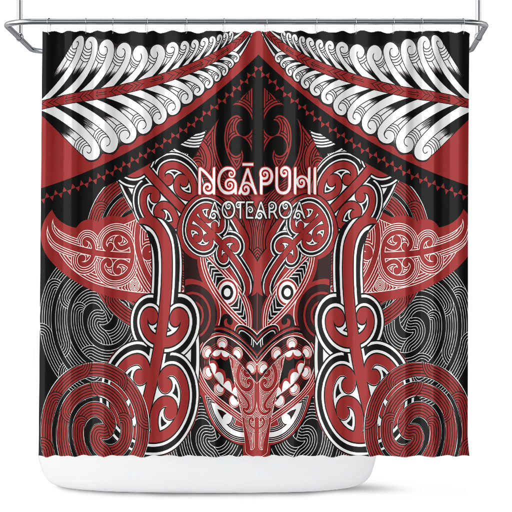 Aotearoa Iwi Ngapuhi Shower Curtain Maori Kowhaiwhai Pattern
