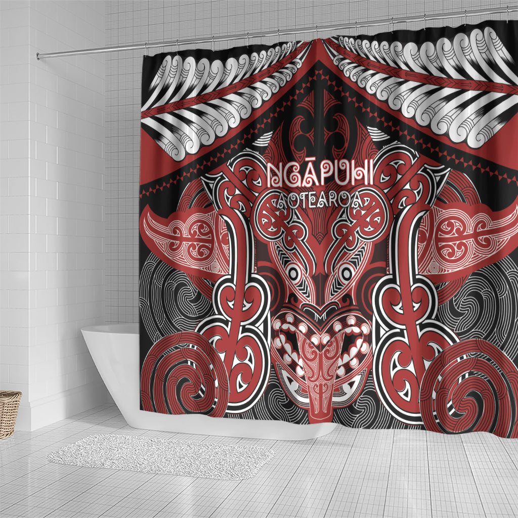 Aotearoa Iwi Ngapuhi Shower Curtain Maori Kowhaiwhai Pattern