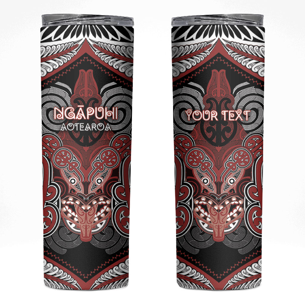 Aotearoa Iwi Ngapuhi Personalised Skinny Tumbler Maori Kowhaiwhai Pattern