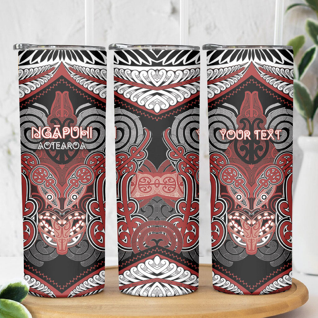 Aotearoa Iwi Ngapuhi Personalised Skinny Tumbler Maori Kowhaiwhai Pattern