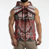 Aotearoa Iwi Ngapuhi Personalised Sleeveless Zip Hoodie Maori Kowhaiwhai Pattern