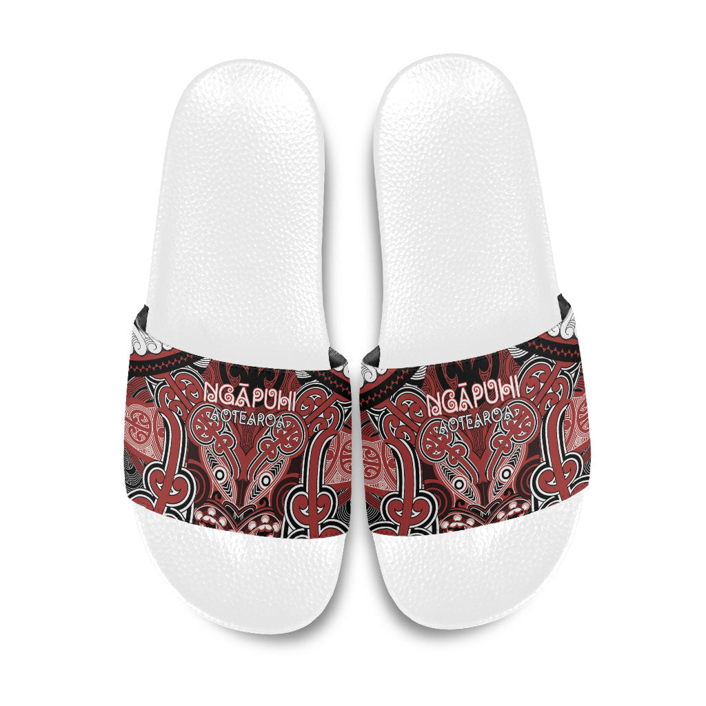 Aotearoa Iwi Ngapuhi Slide Sandals Maori Kowhaiwhai Pattern