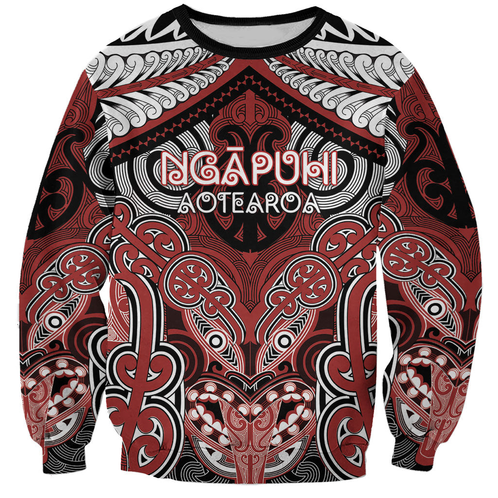 Aotearoa Iwi Ngapuhi Personalised Sweatshirt Maori Kowhaiwhai Pattern