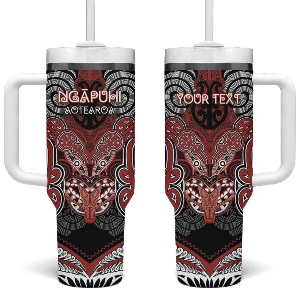 Aotearoa Iwi Ngapuhi Personalised Tumbler With Handle Maori Kowhaiwhai Pattern