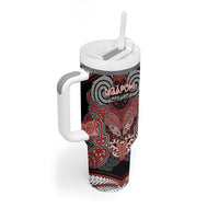 Aotearoa Iwi Ngapuhi Personalised Tumbler With Handle Maori Kowhaiwhai Pattern