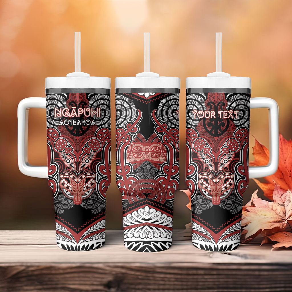 Aotearoa Iwi Ngapuhi Personalised Tumbler With Handle Maori Kowhaiwhai Pattern