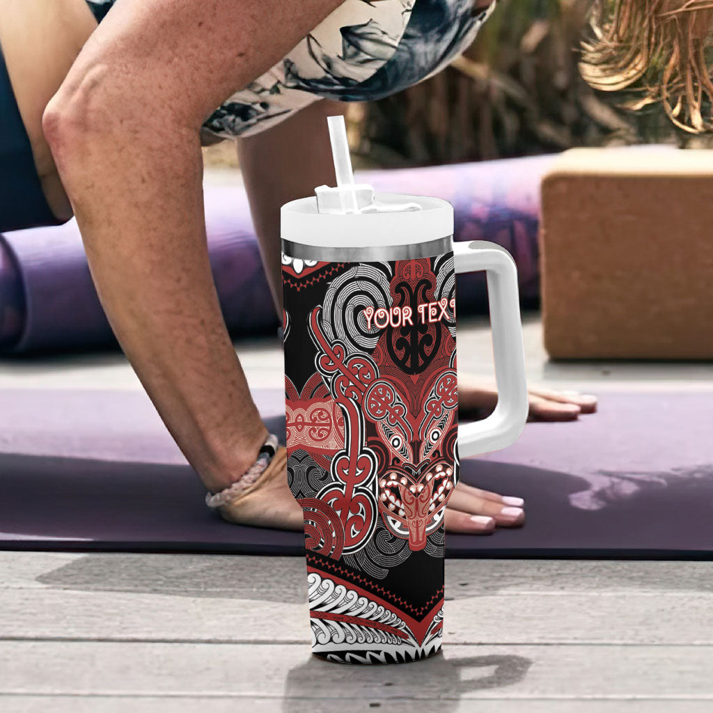 Aotearoa Iwi Ngapuhi Personalised Tumbler With Handle Maori Kowhaiwhai Pattern