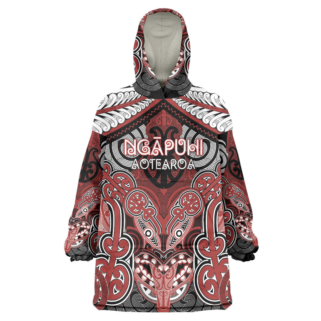 Aotearoa Iwi Ngapuhi Personalised Wearable Blanket Hoodie Maori Kowhaiwhai Pattern