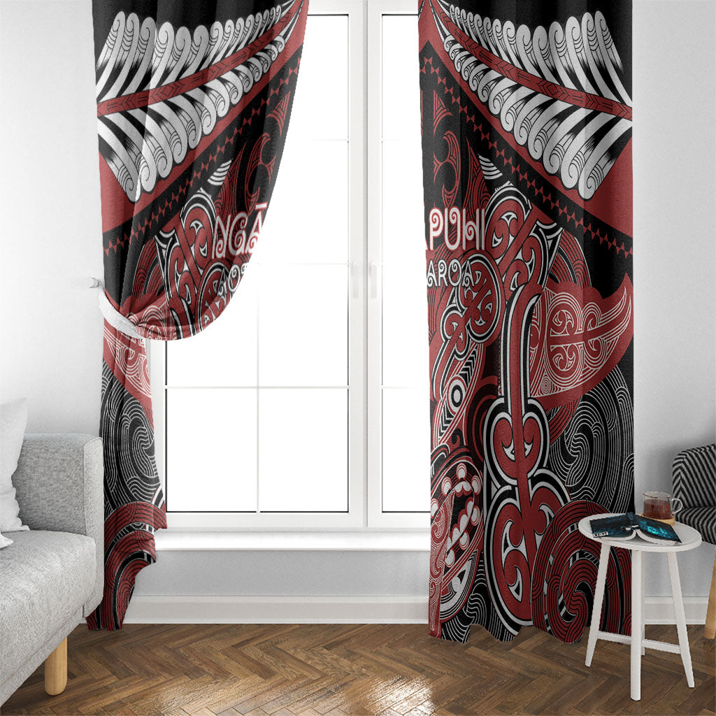 Aotearoa Iwi Ngapuhi Window Curtain Maori Kowhaiwhai Pattern