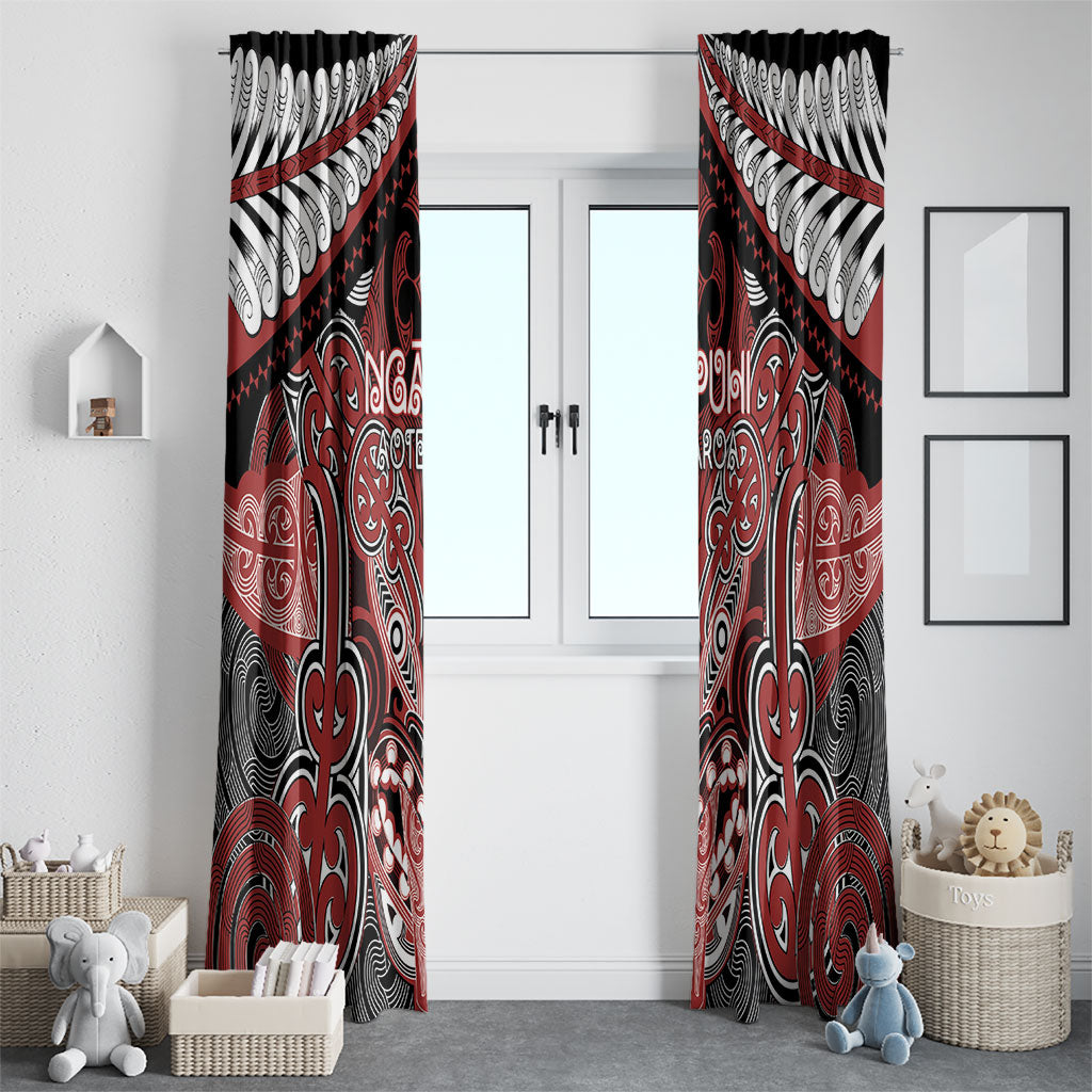 Aotearoa Iwi Ngapuhi Window Curtain Maori Kowhaiwhai Pattern