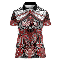 Aotearoa Iwi Ngapuhi Personalised Women Polo Shirt Maori Kowhaiwhai Pattern