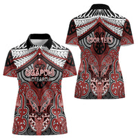 Aotearoa Iwi Ngapuhi Personalised Women Polo Shirt Maori Kowhaiwhai Pattern
