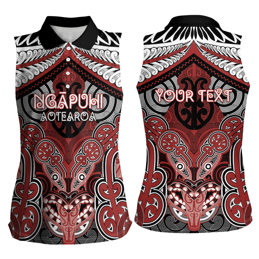 Aotearoa Iwi Ngapuhi Personalised Women Sleeveless Polo Shirt Maori Kowhaiwhai Pattern