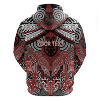 Aotearoa Iwi Ngapuhi Personalised Zip Hoodie Maori Kowhaiwhai Pattern