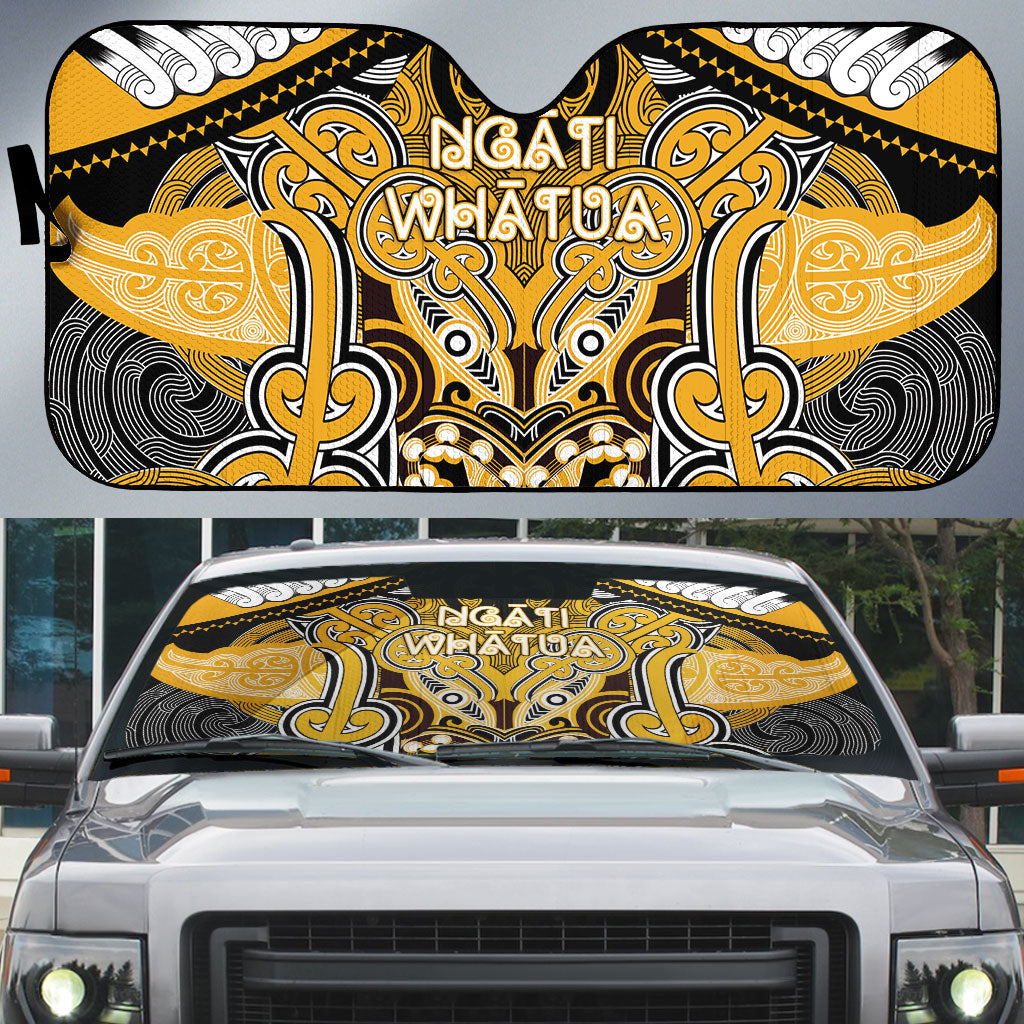 Aotearoa Iwi Ngati Whatua Auto Sun Shade Maori Kowhaiwhai Pattern