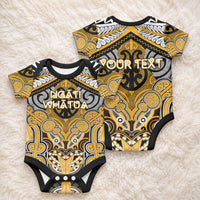 Aotearoa Iwi Ngati Whatua Personalised Baby Onesie Maori Kowhaiwhai Pattern