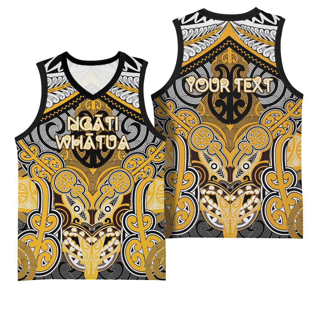 Aotearoa Iwi Ngati Whatua Personalised Basketball Jersey Maori Kowhaiwhai Pattern