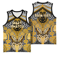 Aotearoa Iwi Ngati Whatua Personalised Basketball Jersey Maori Kowhaiwhai Pattern