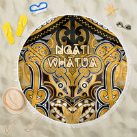 Aotearoa Iwi Ngati Whatua Beach Blanket Maori Kowhaiwhai Pattern