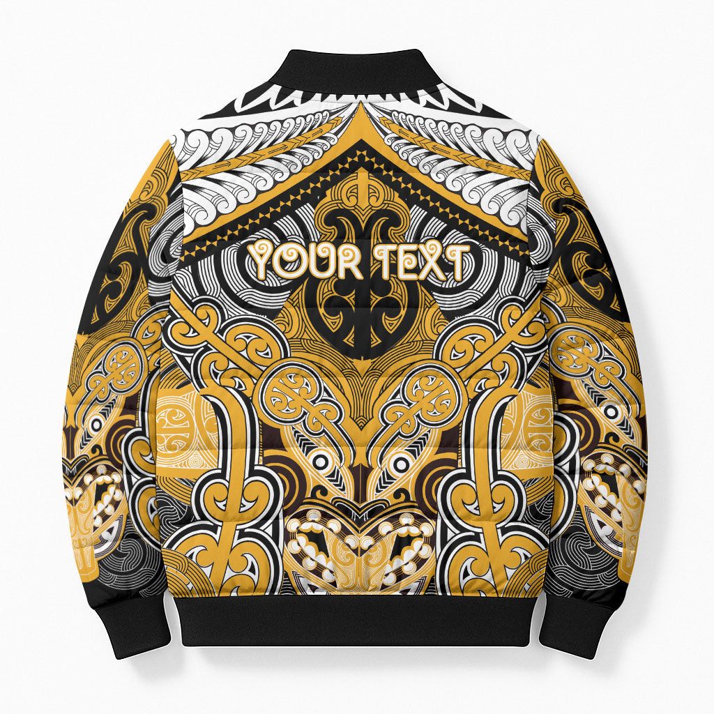 Aotearoa Iwi Ngati Whatua Personalised Bomber Puffer Jacket Maori Kowhaiwhai Pattern