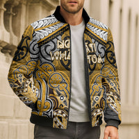 Aotearoa Iwi Ngati Whatua Personalised Bomber Puffer Jacket Maori Kowhaiwhai Pattern