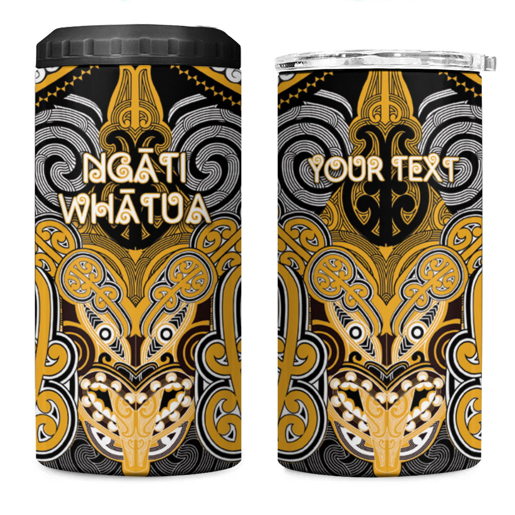 Aotearoa Iwi Ngati Whatua Personalised 4 in 1 Can Cooler Tumbler Maori Kowhaiwhai Pattern
