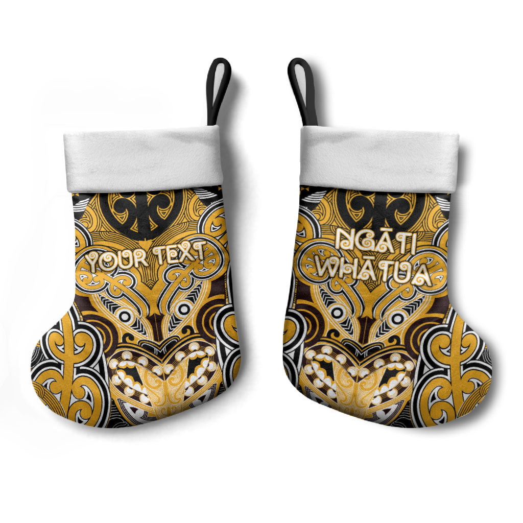 Aotearoa Iwi Ngati Whatua Personalised Christmas Stocking Maori Kowhaiwhai Pattern