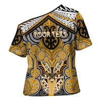 Aotearoa Iwi Ngati Whatua Personalised Cross Shoulder Shirt Maori Kowhaiwhai Pattern