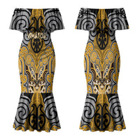 Aotearoa Iwi Ngati Whatua Personalised Family Matching Mermaid Dress and Hawaiian Shirt Maori Kowhaiwhai Pattern