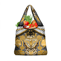 Aotearoa Iwi Ngati Whatua Grocery Bag Maori Kowhaiwhai Pattern